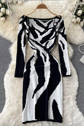 Robe pull tricotée élégante pour le bureau